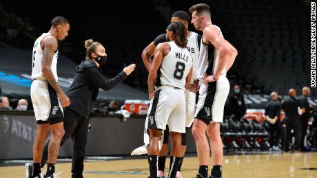 Hammon, who was spotted here coaching Tottenham on Wednesday, joined the team as an assistant in 2014, becoming the first woman to hold a full-time coaching position in the NBA.