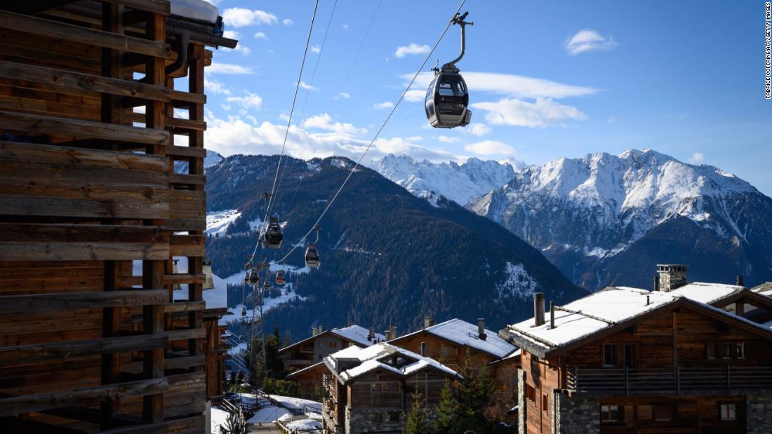 A local official said British tourists "fled the" Swiss ski resort "under the cover of the night" after the quarantine was imposed