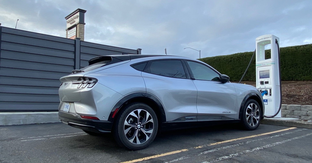 2021 Ford Mustang Mach-E in America's Electrify Charger