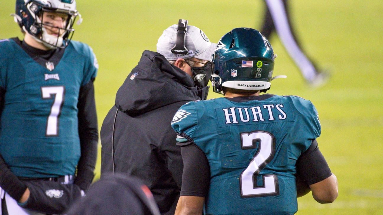Doug Pederson of the Philadelphia Eagles said he was „training for a win“ against Washington, and wanted to get Nate Sodfield some actors.